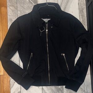 Forever 21 Classic Black Bomber Jacket